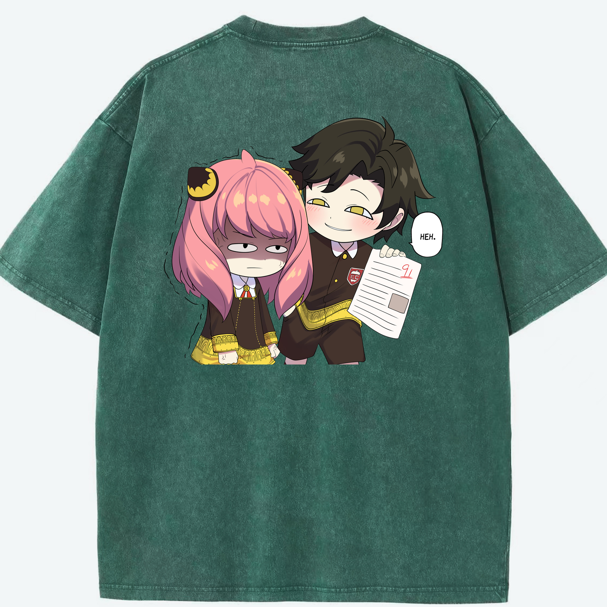（画像用） SPY×FAMILY间谍家家酒 綿100% ヴィンテージ風 半袖Tシャツ（背面プリント）